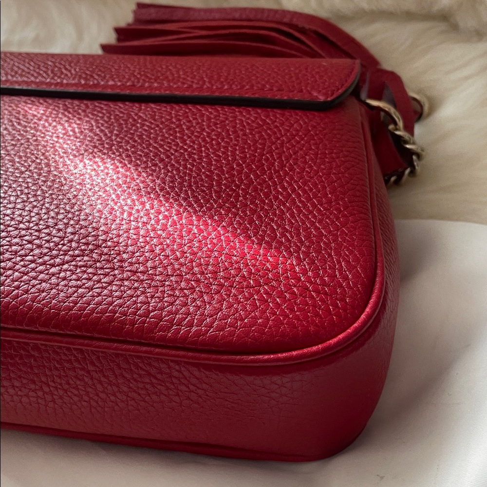 Gucci Red Soho Disco Crossbody with Tassel - Picture 4 of 10